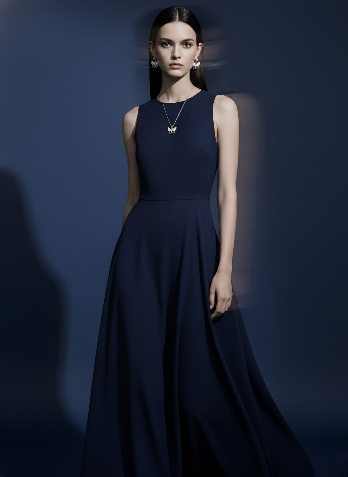 Korean Style Butterfly Earrings Necklace Set